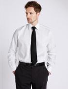 Marks & Spencer 2in Longer Pure Cotton Regular Fit Shirt White