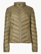 Marks & Spencer Lightweight Down & Feather Jacket With Stormwear&trade; Light Green