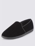 Marks & Spencer Checked Slippers With Thinsulate&trade; Black