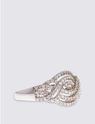 Marks & Spencer Platinum Plated Vintage Swirl Diamant Ring Silver