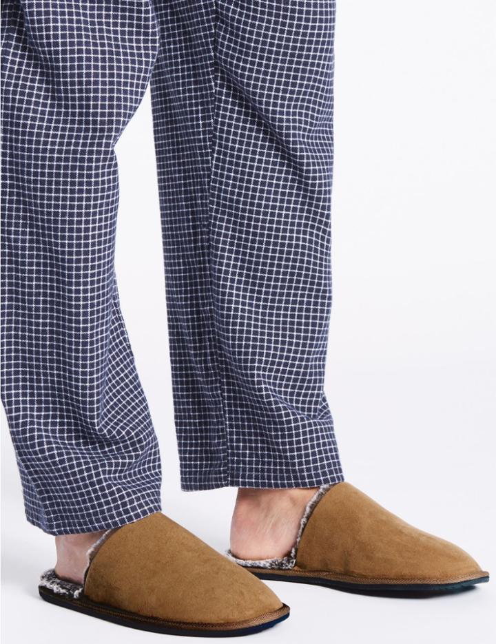 Marks & Spencer Suedette Mule Slippers With Freshfeet&trade; Tan
