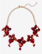 Marks & Spencer Oriental Flower Necklace Berry