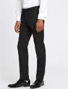 Marks & Spencer Black Textured Modern Slim Fit Trousers Black