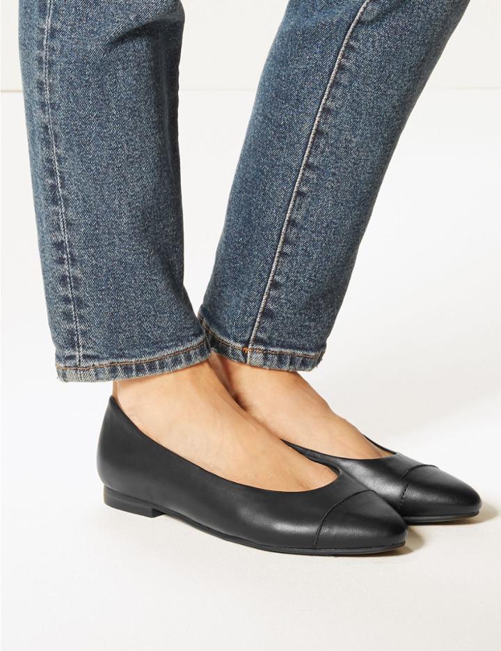 Marks & Spencer Wide Fit Leather Pumps