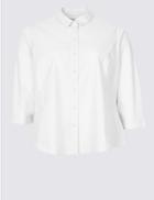 Marks & Spencer Curve Long Sleeve Shirt White