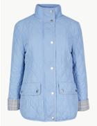 Marks & Spencer Quilted & Padded Jacket Periwinkle