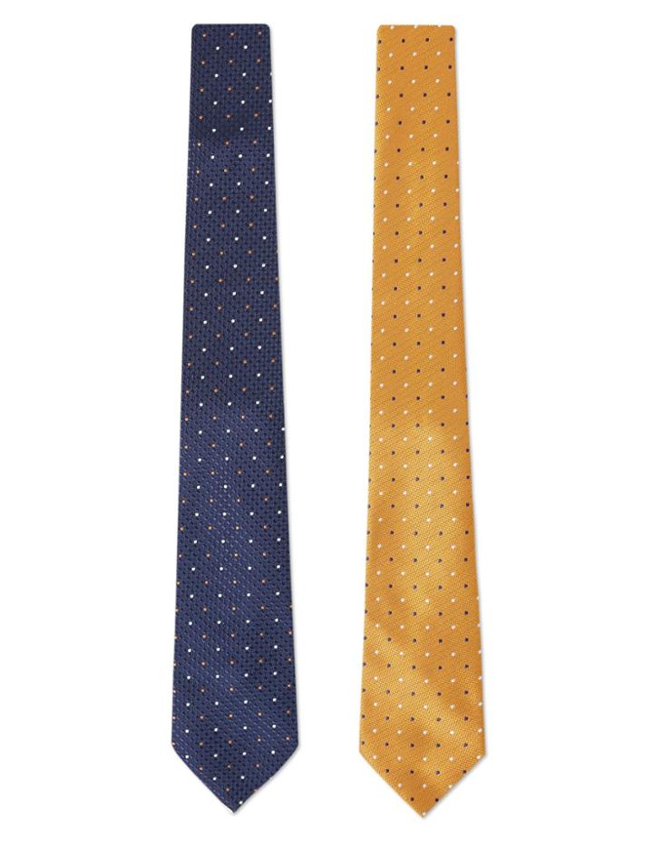 Marks & Spencer 2 Pack Slim Spot Ties Navy Mix