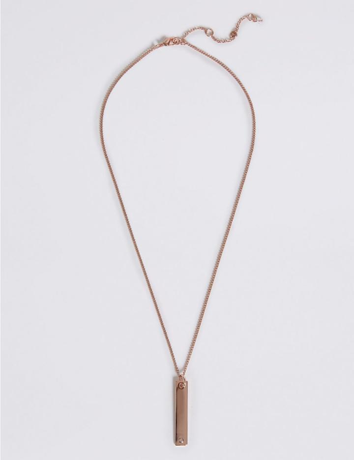 Marks & Spencer Vertical Bar Necklace Rose