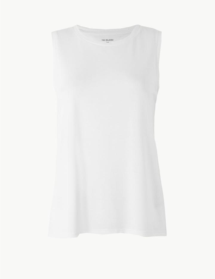 Marks & Spencer Relaxed Fit Vest Top White