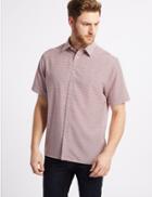 Marks & Spencer Square Design Printed Shirt Dusky Rose