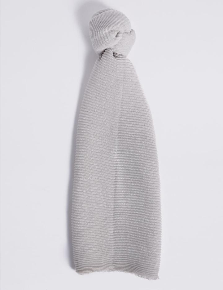 Marks & Spencer Textured Scarf Grey