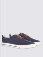 Marks & Spencer Canvas Lace-up Pump Shoes Navy