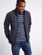 Marks & Spencer Funnel Neck Fleece Jacket With Stormwear&trade; Denim Mix
