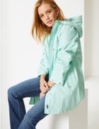 Marks & Spencer Petite Funnel Neck Parka Pale Jade