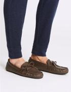 Marks & Spencer Moccasin Slippers With Freshfeet&trade; Brown