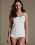 Marks & Spencer Slinky Mesh Trim Vest White