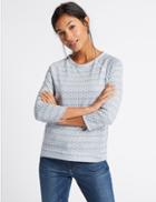 Marks & Spencer Geometric Print 3/4 Sleeve T-shirt Pale Blue Mix