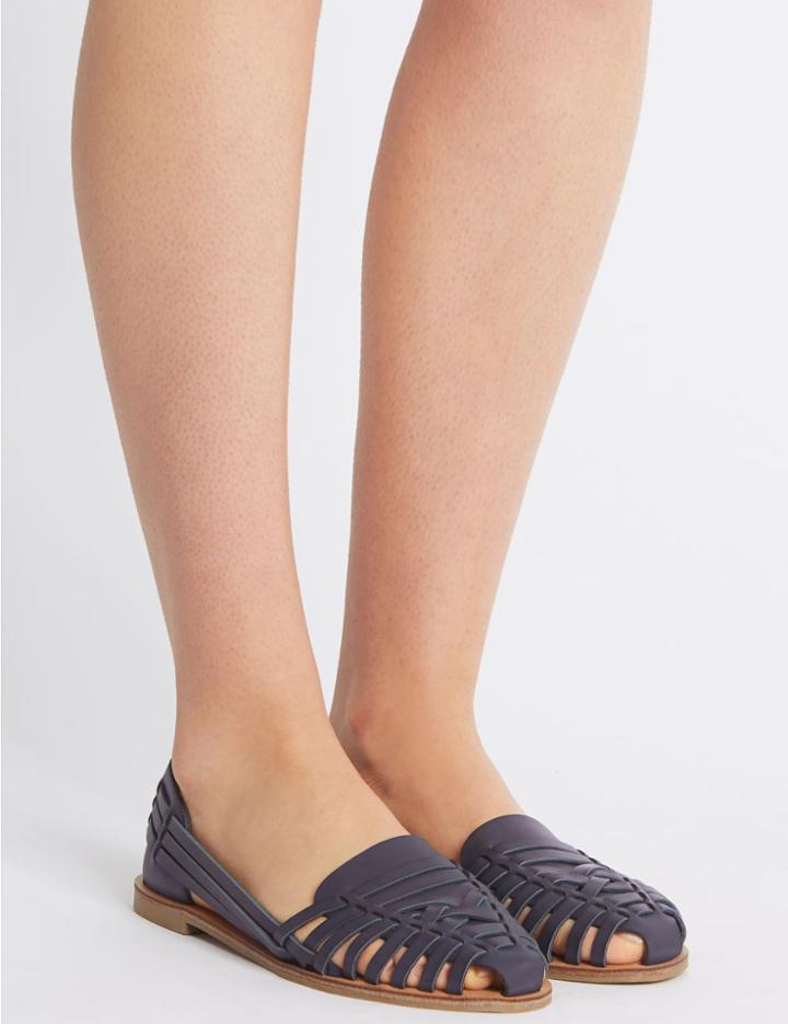 Marks & Spencer Woven Pumps Navy