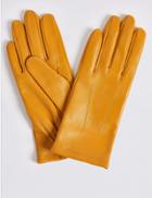 Marks & Spencer Leather Gloves Yellow