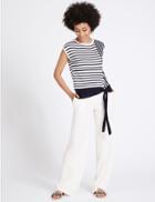 Marks & Spencer Wide Leg Trousers Soft White