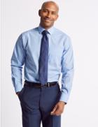 Marks & Spencer 2 Pack Regular Fit Shirts With Tie Blue Mix