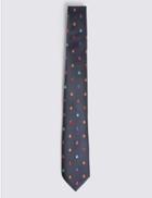 Marks & Spencer Coloured Baubles Christmas Tie Navy Mix