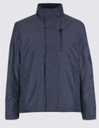 Marks & Spencer Textured Jacket With Stormwear&trade; Dark Indigo