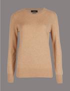 Marks & Spencer Pure Cashmere Round Neck Jumper Camel