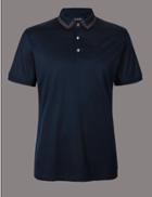 Marks & Spencer Slim Fit Supima&reg; Cotton Polo Shirt Navy