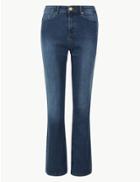 Marks & Spencer Sculpt & Lift Roma Rise Slim Boot Cut Jeans Medium Blue