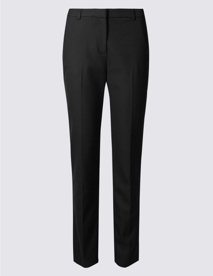 Marks & Spencer Twill Slim Leg Trousers Navy