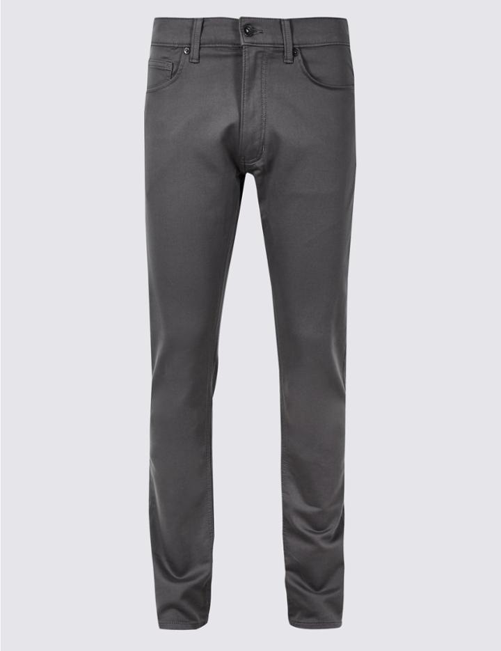 Marks & Spencer Slim Fit Stretch 5 Pocket Jeans Grey