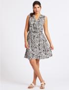 Marks & Spencer Paisley Print Beach Dress White Mix