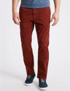 Marks & Spencer Slim Fit Cotton Rich Authentic Chinos Brick