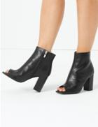 Marks & Spencer Peep Toe Block Heel Ankle Boots