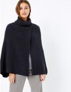 Marks & Spencer Wrap Over Poncho Navy Mix