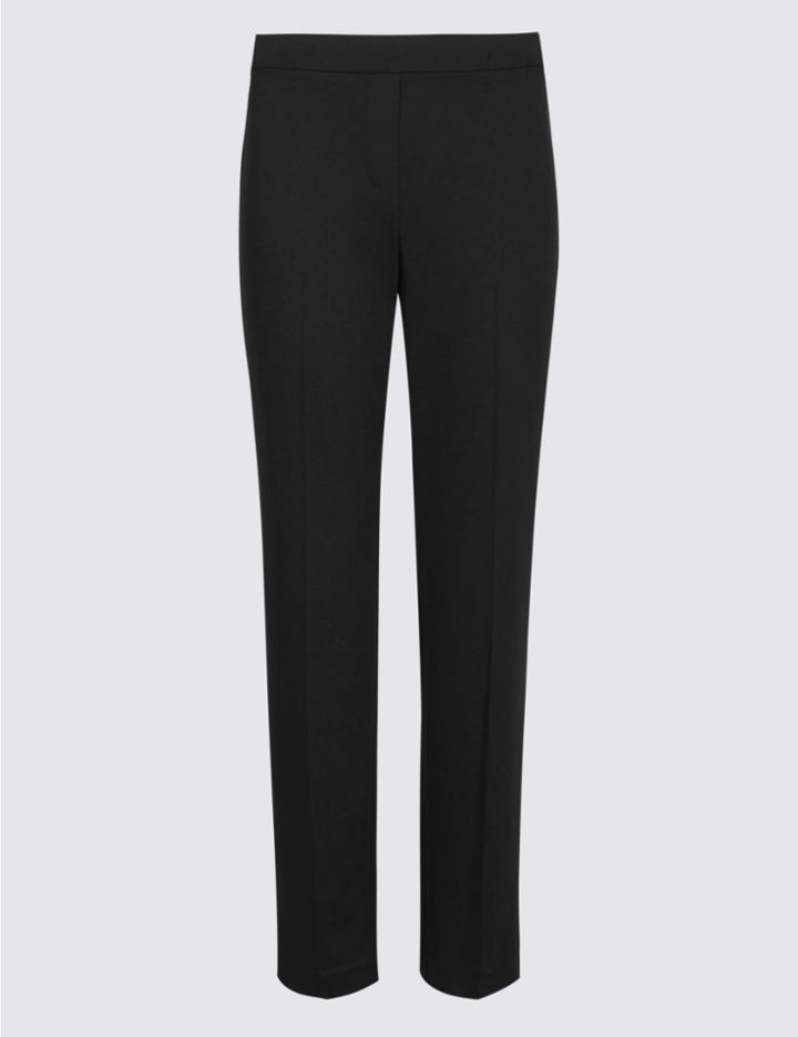 Marks & Spencer Jersey Mock Fly Skinny Leg Trousers Black