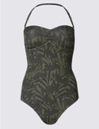 Marks & Spencer Secret Slimming&trade; Animal Print Swimsuit Khaki Mix