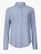 Marks & Spencer Long Sleeve Shirt Pale Blue