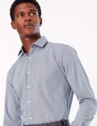 Marks & Spencer Cotton Blend Skinny Fit Shirt