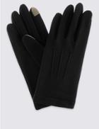 Marks & Spencer Touchscreen Jersey Gloves Black