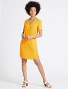 Marks & Spencer Short Sleeve Tunic Dress Buttercup