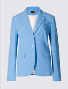 Marks & Spencer Patch Pocket 2 Button Blazer Fresh Blue