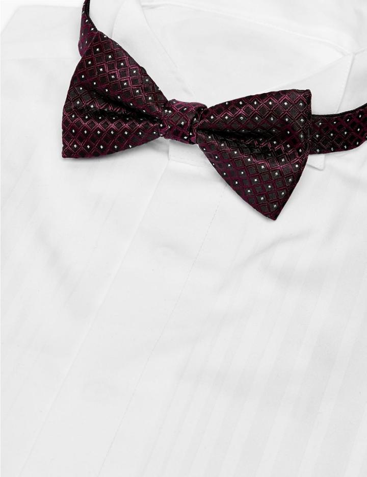 Marks & Spencer Geometric Bow Tie Aubergine Mix
