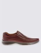 Marks & Spencer Leather Elastic Loafers Brown