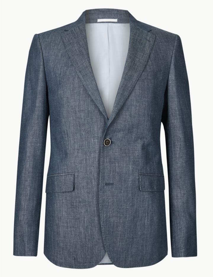 Marks & Spencer Regular Fit Jacket Indigo