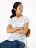 Marks & Spencer Striped T-shirt White Mix