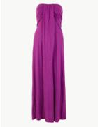Marks & Spencer Jersey Shirred Fit & Flared Beach Dress Purple