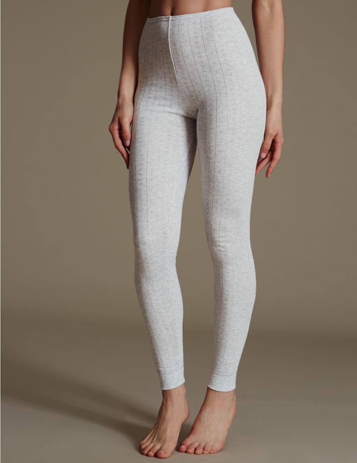 Marks & Spencer Thermal Ankle Length Leggings Grey Marl