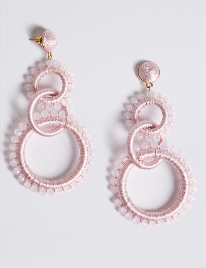 Marks & Spencer Facet Drop Earrings Pink